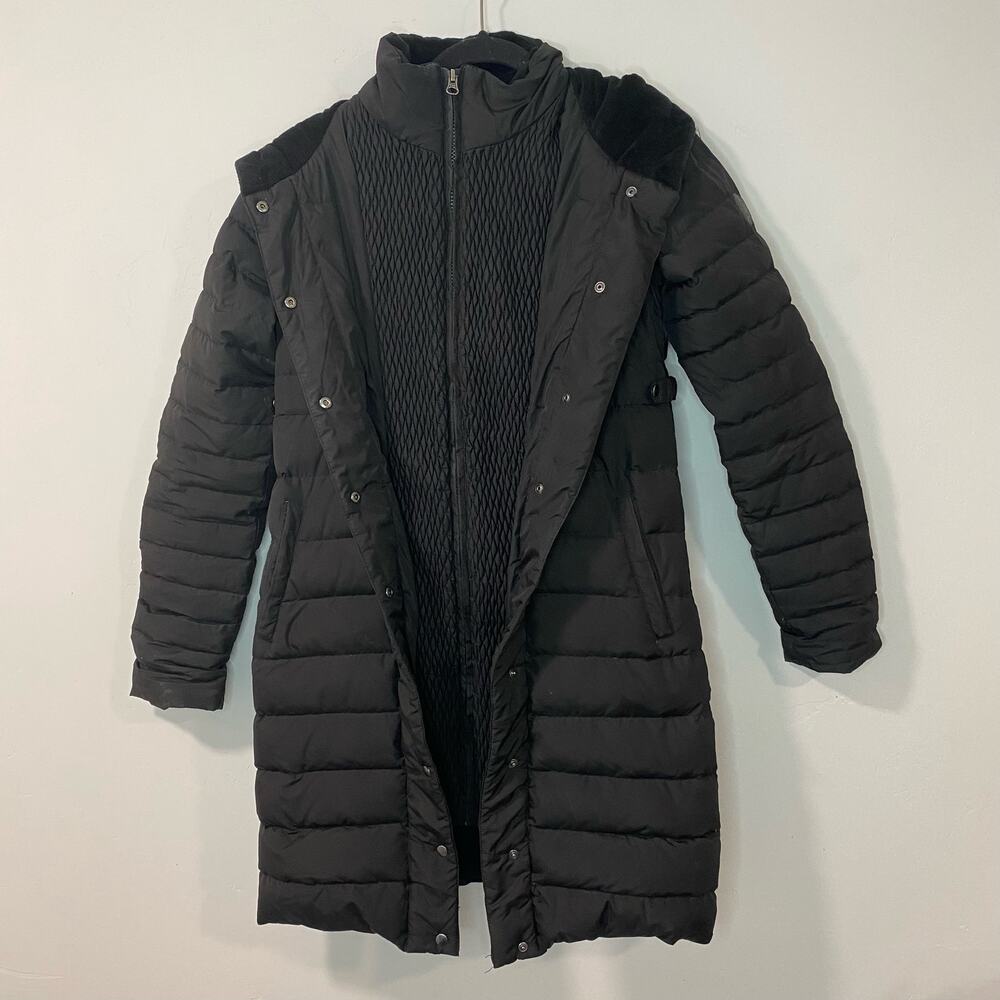 Seraphine Women's 3 in 1 Down Maternity Coat Parka Full Zip Adjustable Black 2
